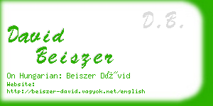 david beiszer business card